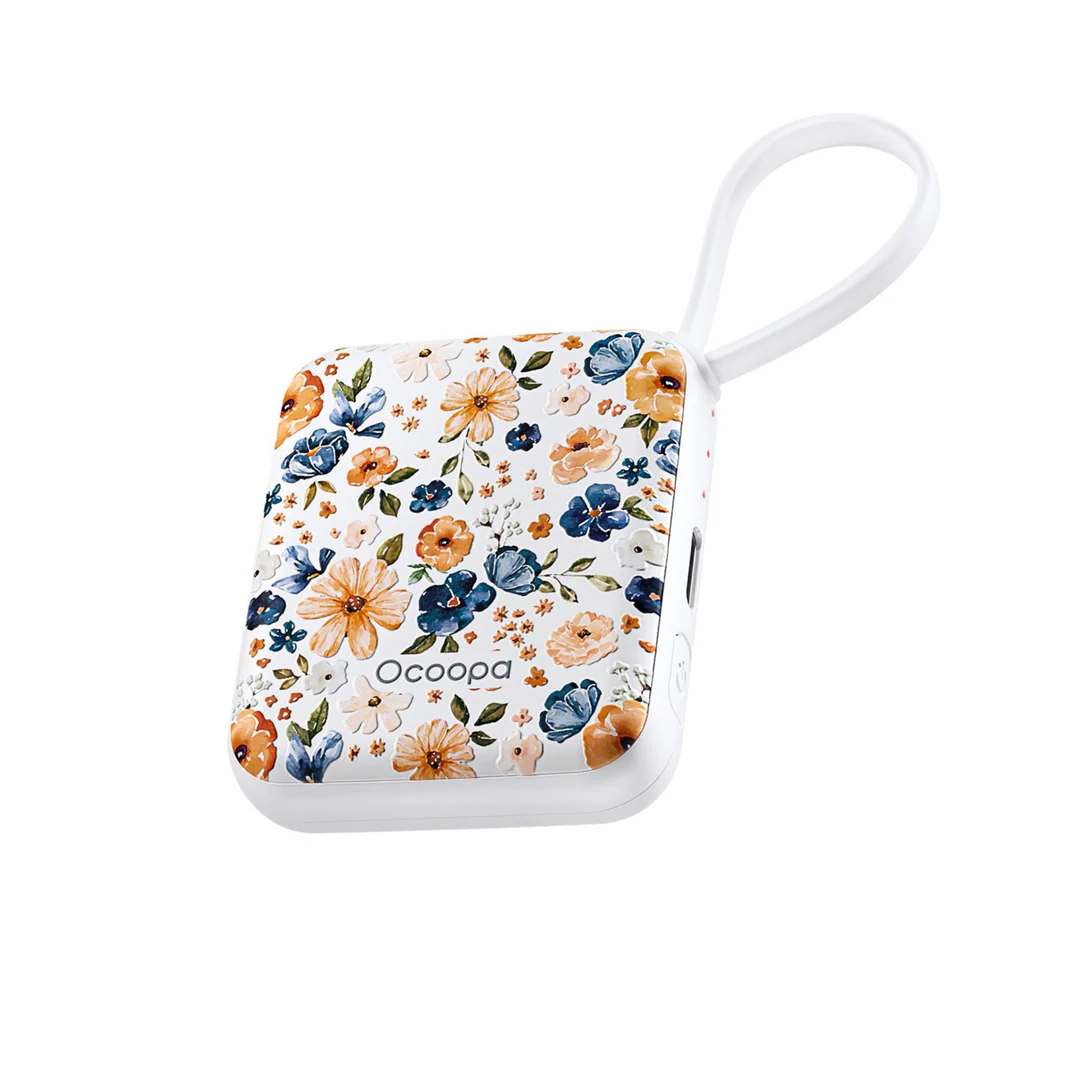 Ocoopa UT5 Nano 2000mAh 充電暖手器 (白花色) #UT3042-HUHD_wH-1P-Dz