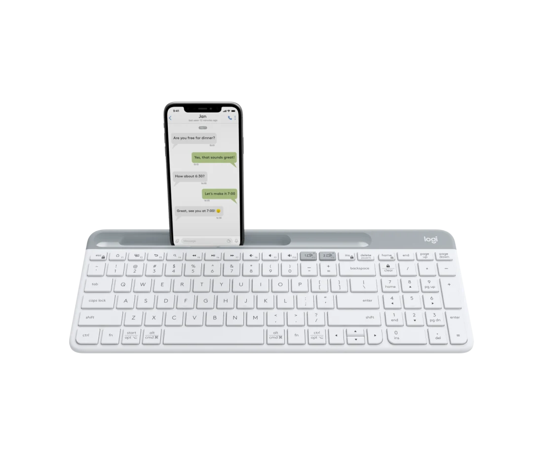 Logitech K580 中文 靜音多工鍵盤 (珍珠白) #920-009213