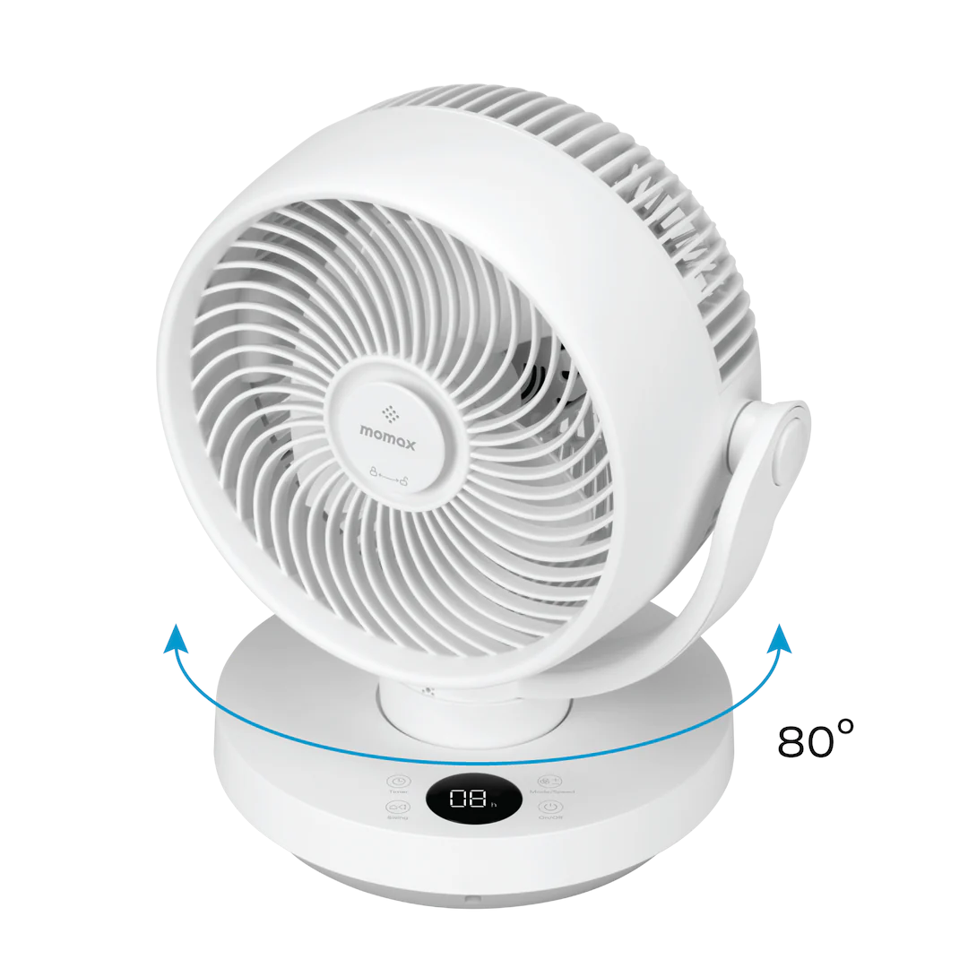 MOMAX Desktop桌面 (自動旋轉) Cooling Fan (White) #IF16UKW