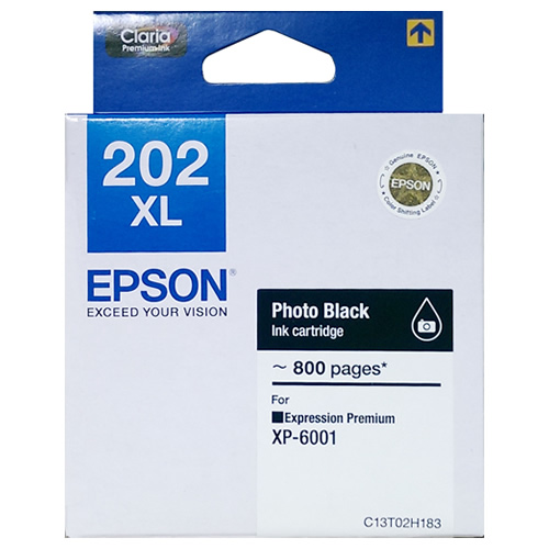 Epson 202XL 相片黑色原廠墨水盒 (高用量) #C13T02H183
