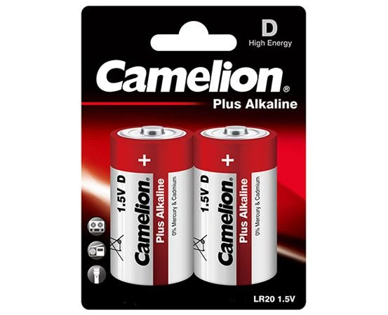 Camelion D Size 高容量鹼性電池 2粒裝 #LR20-BP2