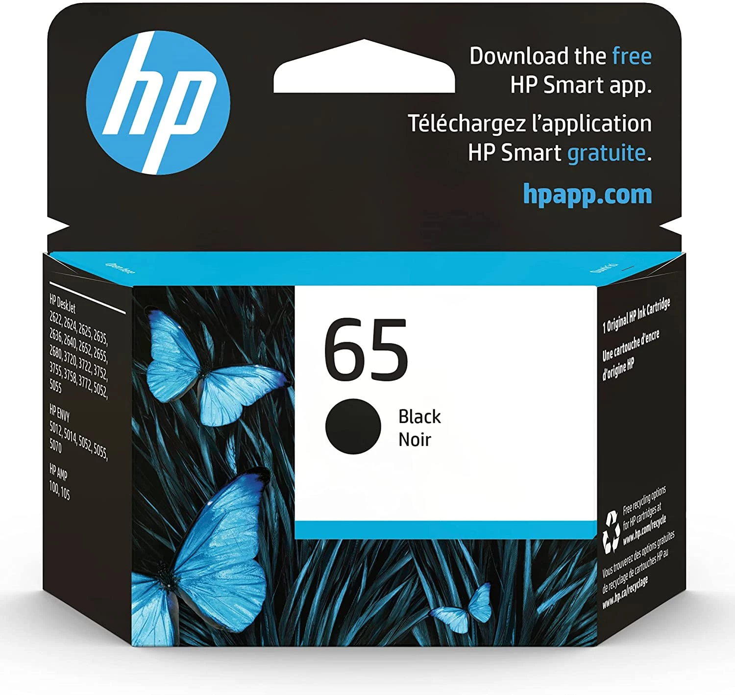 HP 65 Black Original Ink Cartridge #N9K02AA