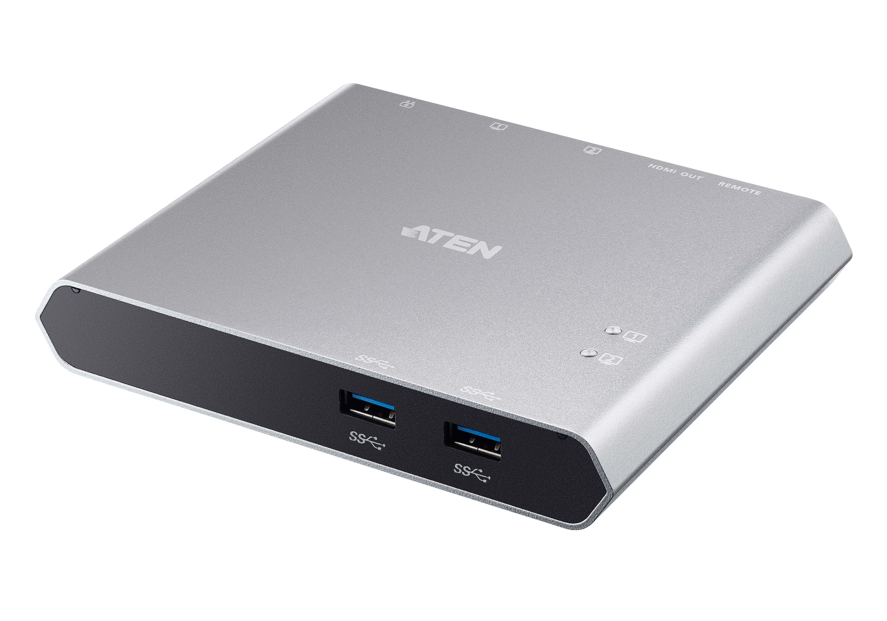 Aten 2 Port 4K HDMI USB-C KVM Dock Switch with Power Pass-through #US3310