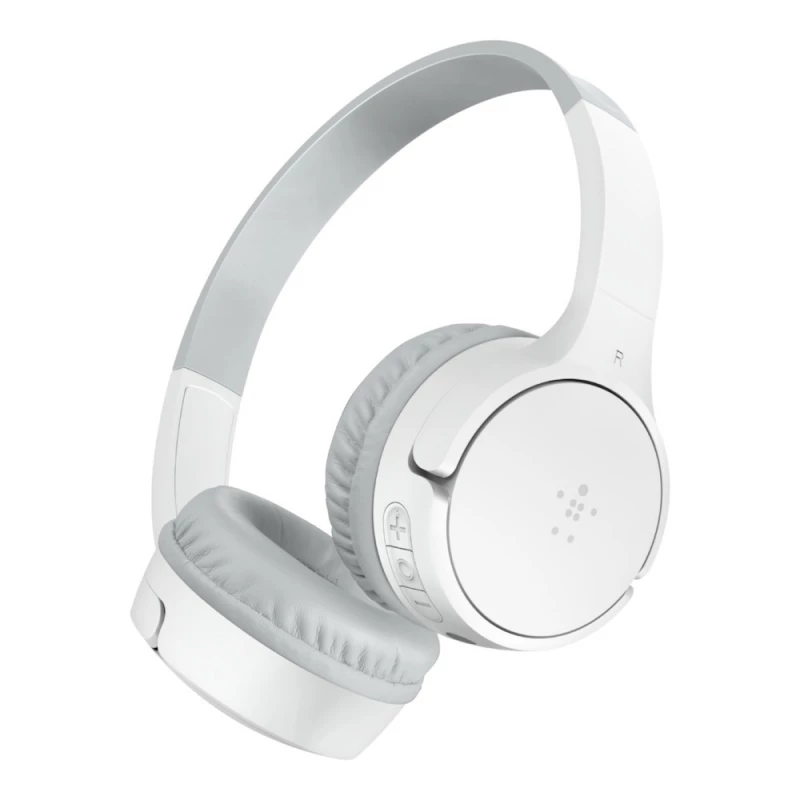 Belkin SoundForm Mini Wireless On-Ear Headphones for Kids (White)
