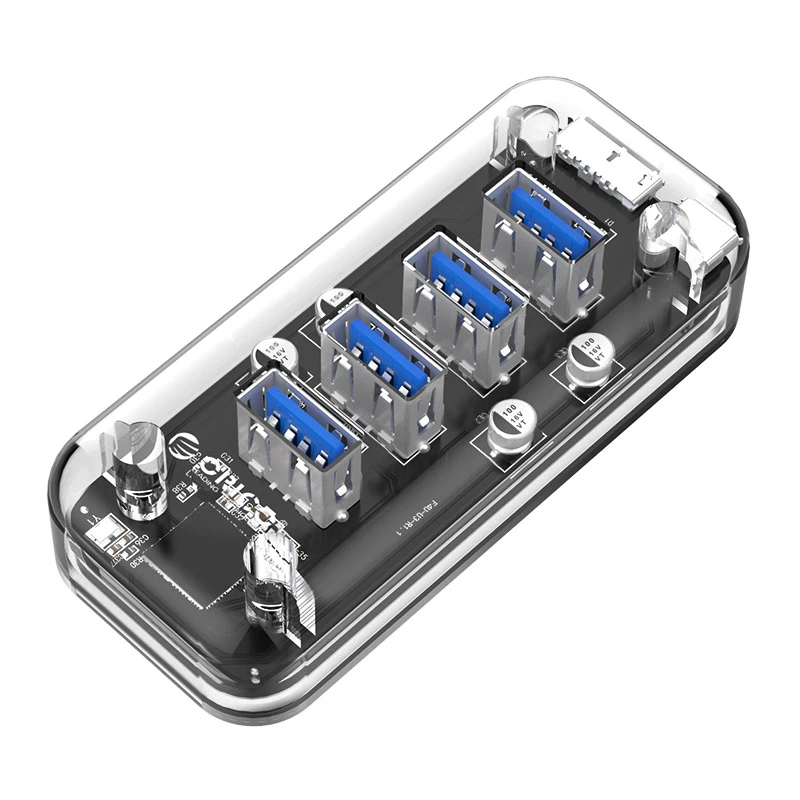 Orico 4-port USB 3.0 Transparent USB Hubs #F4U-U3-CR