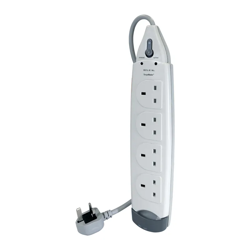 Belkin 6.6ft/2metre 4Head w/Main Switch總開關 Power Extension Socket w/Surge Protector (White) #F9H410sa2M