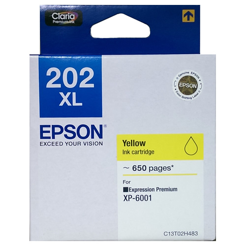 Epson 202XL 黃色原廠墨水盒 (高用量) #C13T02H483