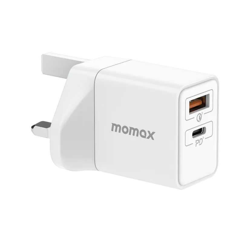 MOMAX Oneplug 25W 雙輸出快速充電器 (白色) #UM56UKW