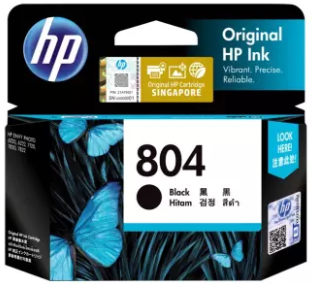 HP 804 黑色原廠墨盒 #T6N10AA
