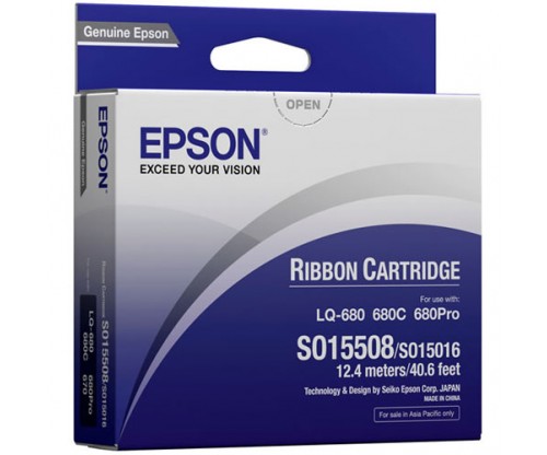 Epson s015016 Black Ribbon Cartridge #s015508