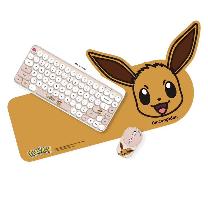 thecoopidea x Pokémon TAPPY Eevee (伊貝) 無線英文滑鼠鍵盤組合 #CP-Kb01-EEVE