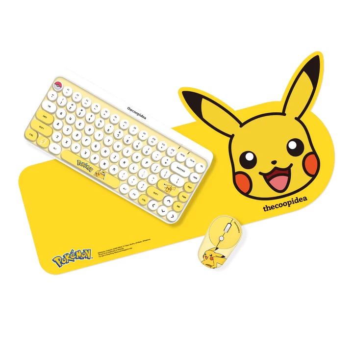 thecoopidea x Pokémon TAPPY Pikachu English Wireless Keyboard and Mouse Combo #CP-Kb01-PiKA