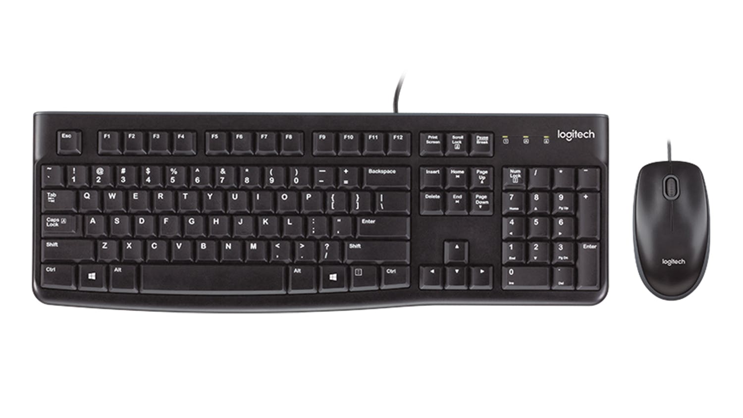 Logitech MK120 Chinese Corded Keyboard and Mouse Combo (Black)