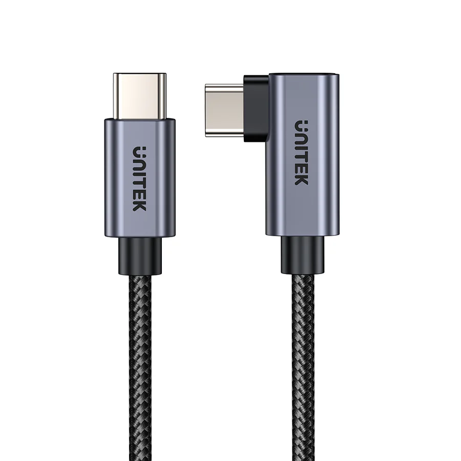 Unitek 10ft/3metre Usb-C to Usb-C Cable L-Shape PD (100W) #C14123bK-3M