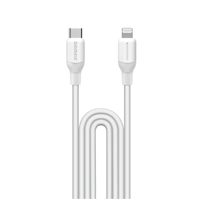 MOMAX 1-Link Flow CL 4ft/1.2metre Type-C to Lightning Usb Cable - MFi Certified (White) #DL53W