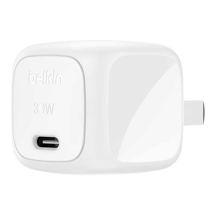 Belkin BoostCharge Compact Usb-C Charger 30W w/Foldable Pins 13A_plug #WCA008myWH