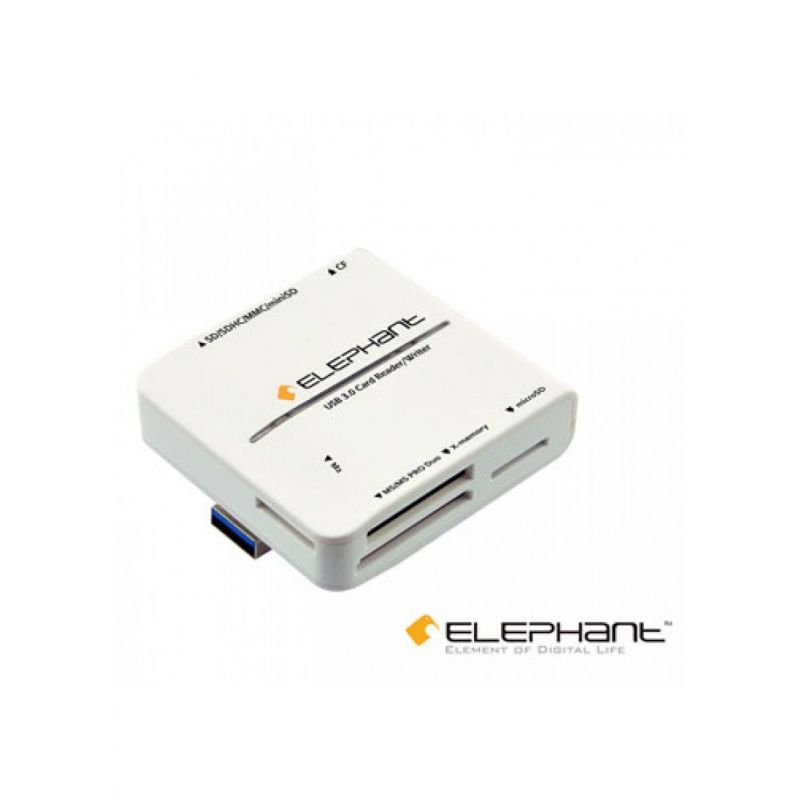 Elephant USB3.0 多媒體讀卡器 (白色)