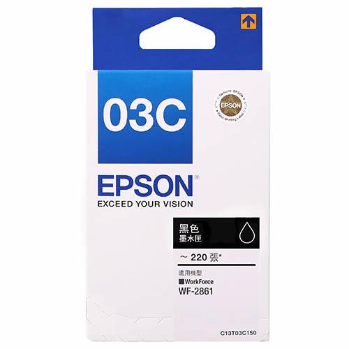 Epson T03C 黑色原廠墨水盒 #C13T03C183