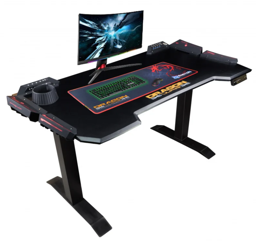 Dragon War GT-007 RGB Electric Lifting Gaming Computer Desk
