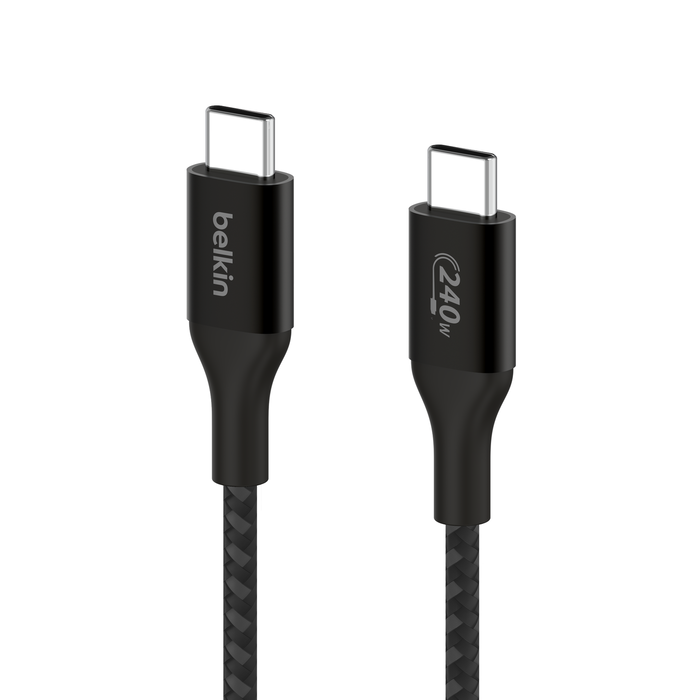 Belkin BoostCharge  6.6ft/2metre Type-C to Type-C Usb Cable PD (240W) (Black) #CAB015bt2MBK
