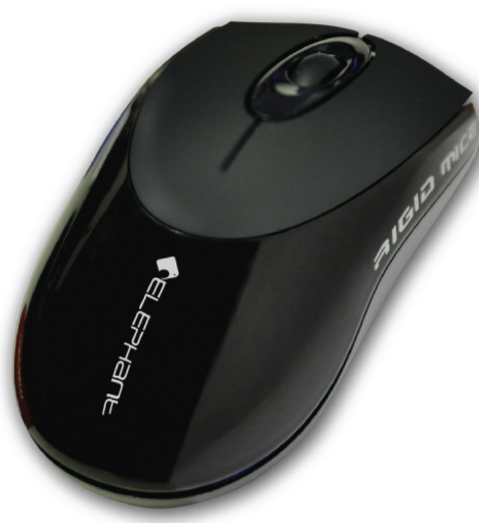 Elephant Rigid Runner Laser Corded Mouse (Black)