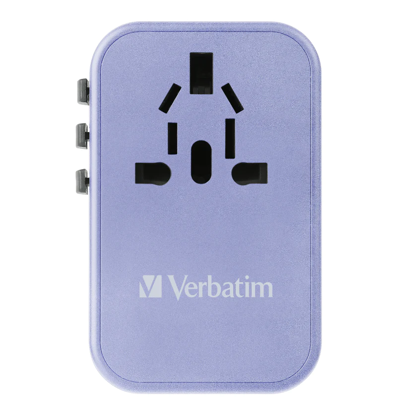 Verbatim Usb GaN 通用旅行轉插 (75W, 5port, 紫色)  #66920