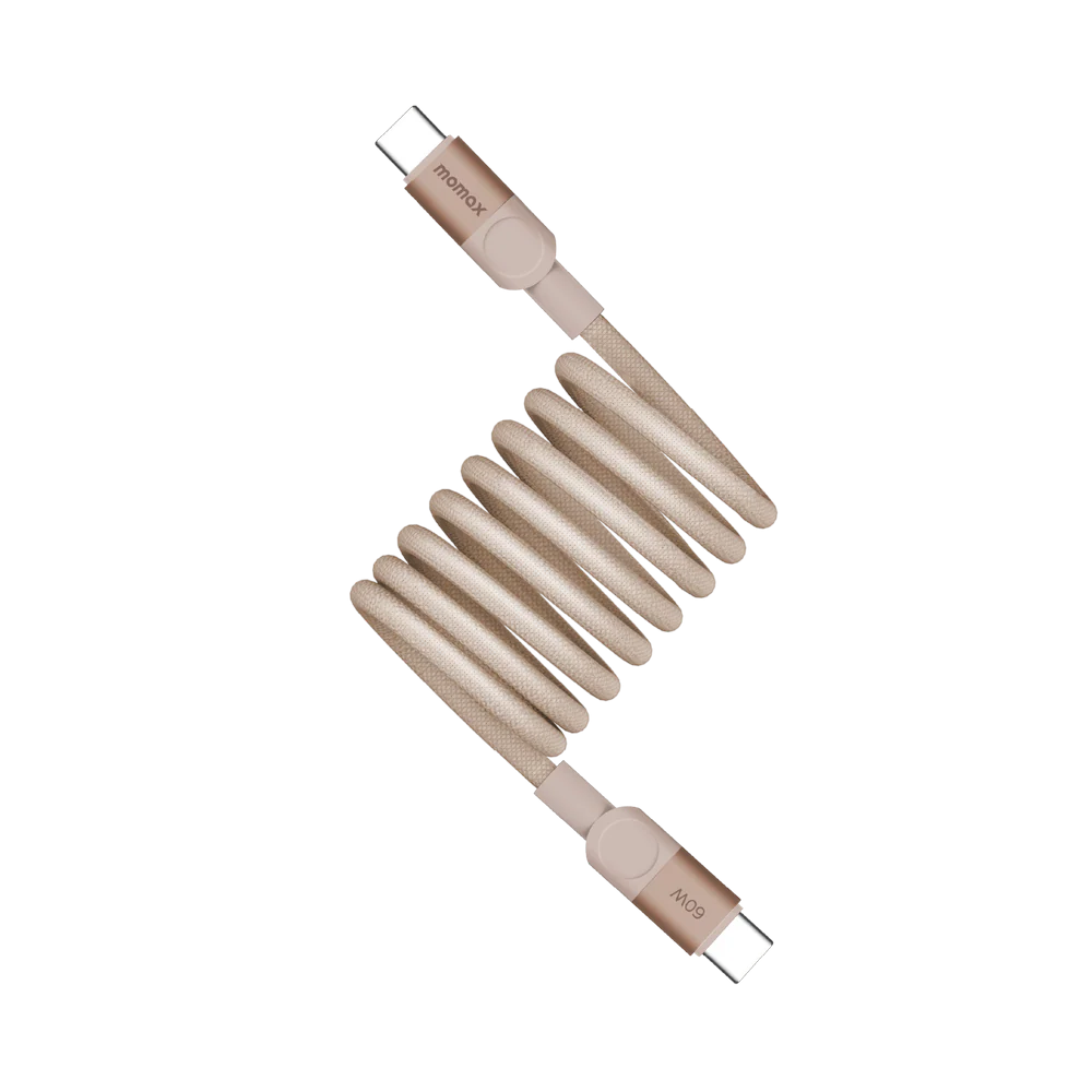 MOMAX Mag.Link 2米 Usb-C to Usb-C 磁吸連接線 (砂岩色) #DC61L2