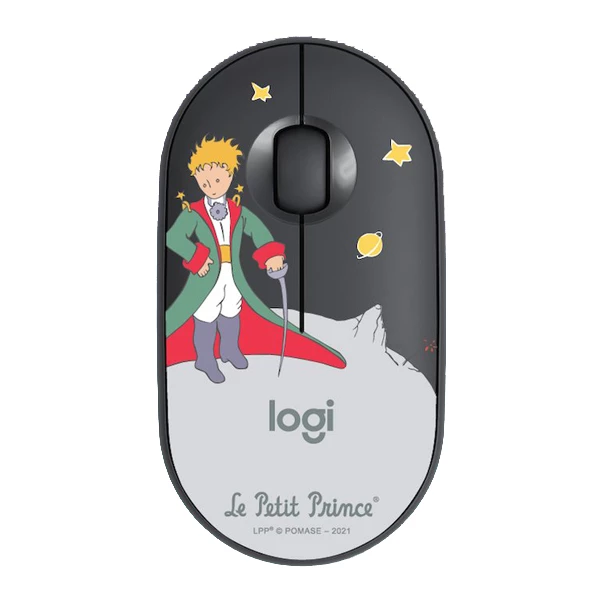 Logitech Pebble-M350 鵝卵石無線滑鼠 (小王子黑色)