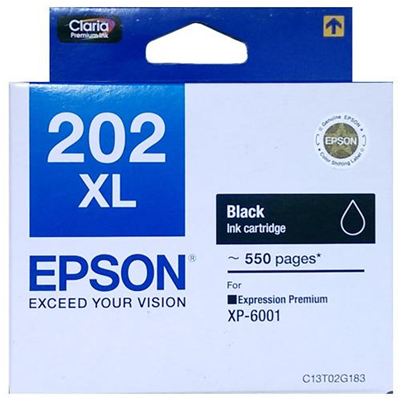 Epson 202XL Black Ink Cartridge (High Capacity) #C13T02g183