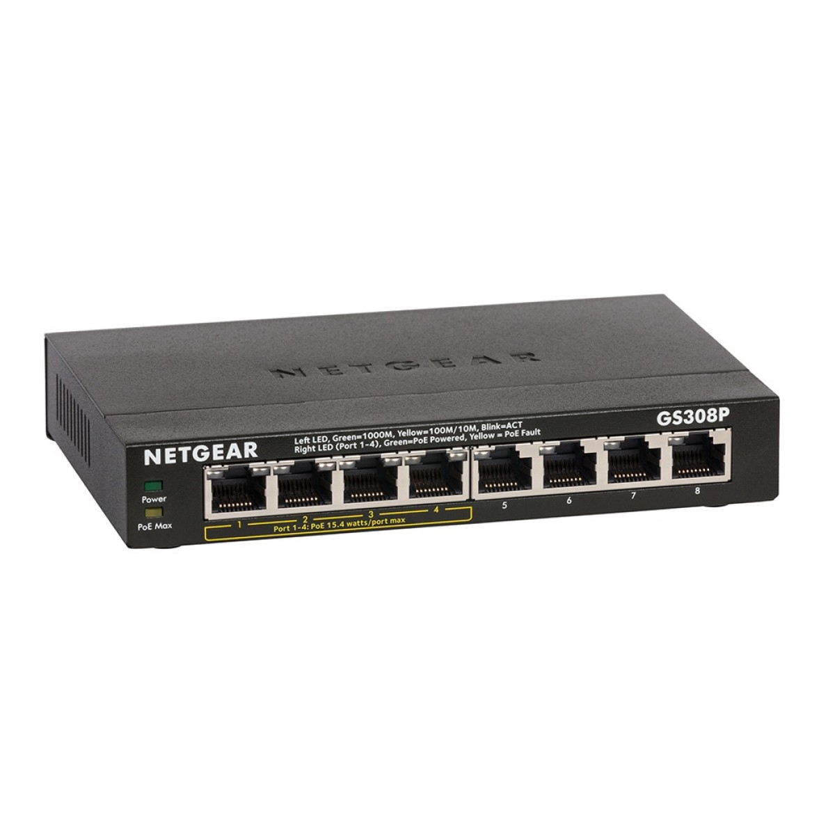 Netgear GS308P 8port 4port PoE Gigabit Switch 網絡交換器