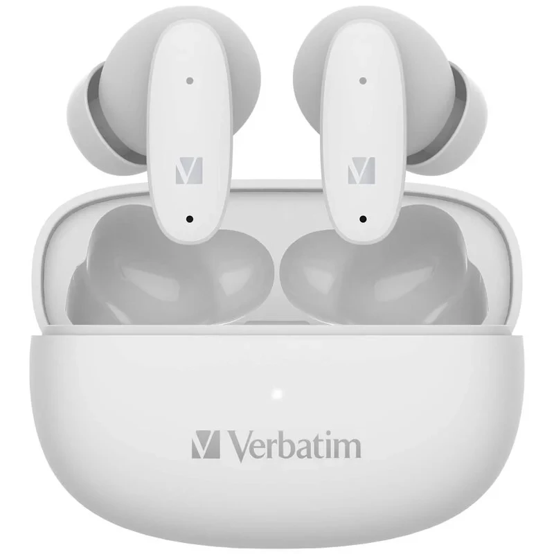 Verbatim Bluetooth 5.3 ENC In-Ear True Wireless Earbuds (White)