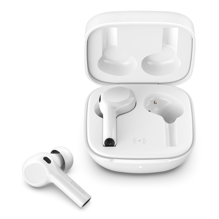 Belkin SoundForm-Freedom Stereo EarBud-Earphone Bluetooth v5.x w/Mic (White) #AUC002qeWH