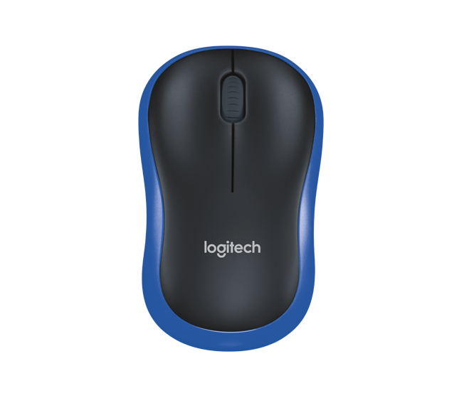 Logitech M185 Optical Cordless Mouse (Blue)