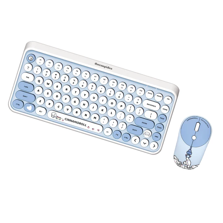 thecoopidea x Sanrio TAPPY Cinnanoroll Wireless Keyboard and Mouse Combo #CP-KB01-CINA