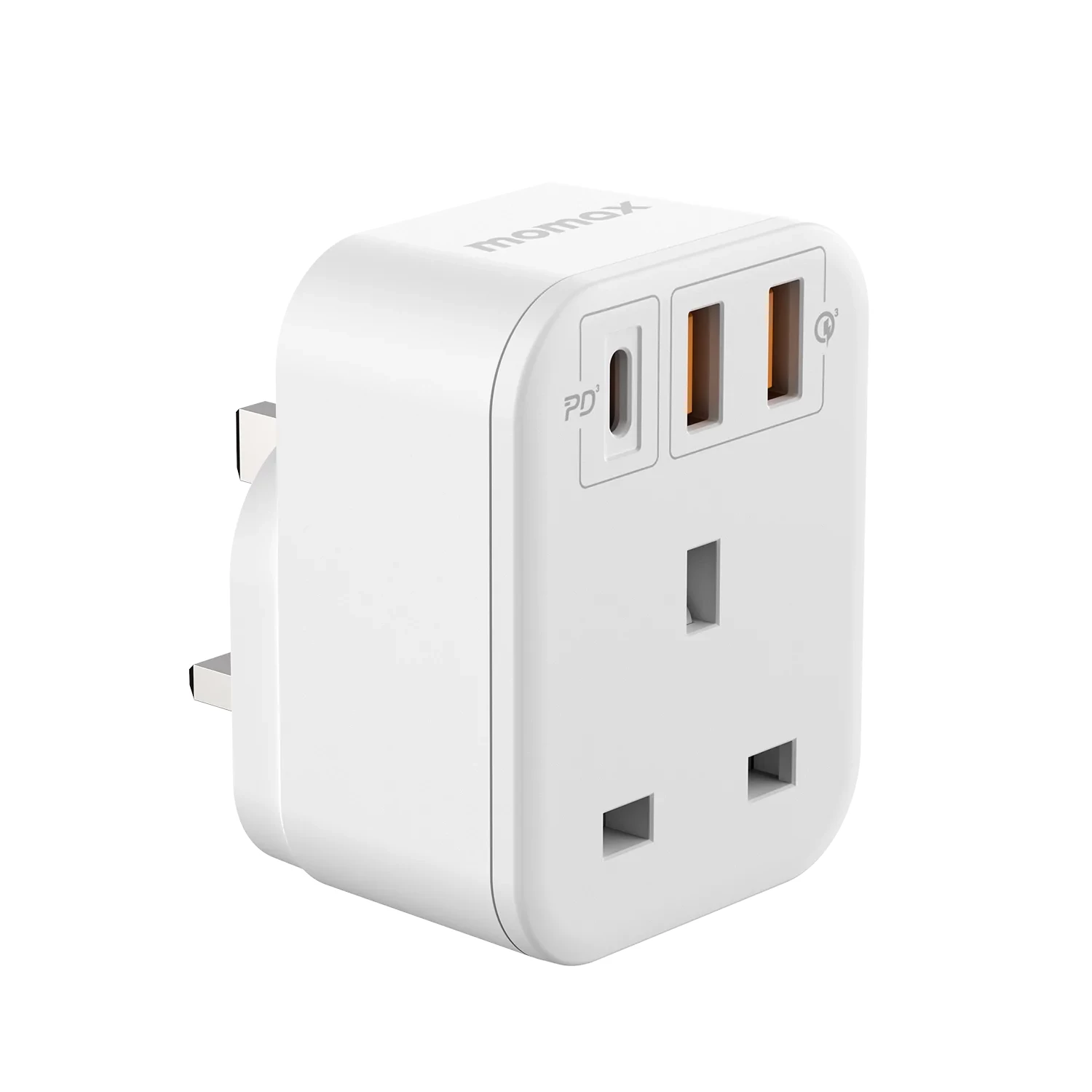 MOMAX OnePlug PD20W 2A1C 1 Outlet Extension Socket (White) #US10