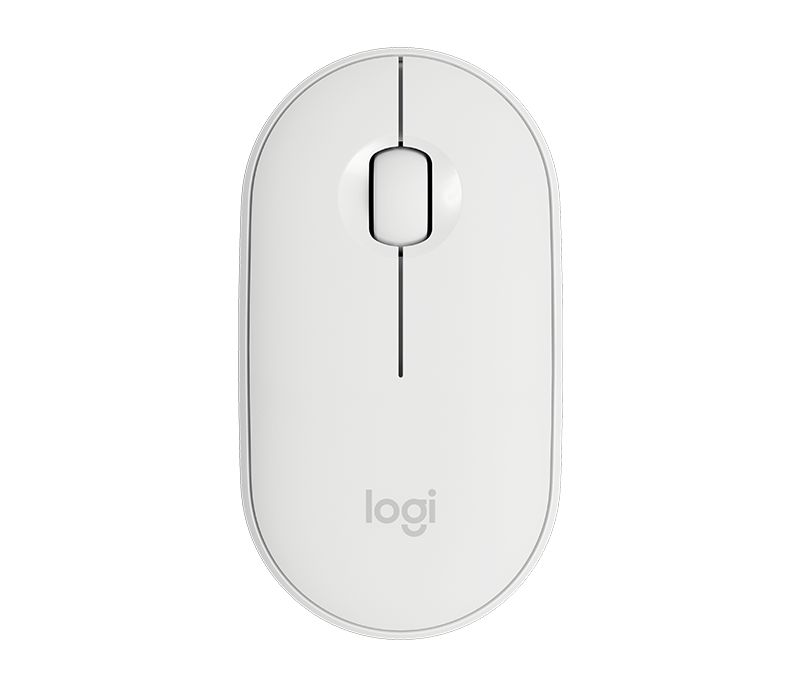 Logitech Pebble-M350 鵝卵石無線滑鼠 (珍珠白)