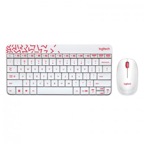 Logitech MK240 Nano Chinese Cordless Mini Keyboard and Mouse Combo (White)
