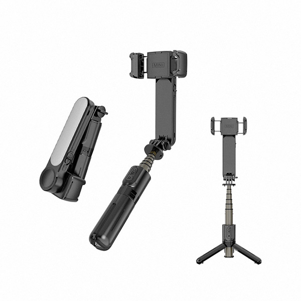 3zebra Mini (72m) Selfie Gimbal Stabilizer w/Bluetooth Remote, Fill Light (Black) #6971532073111