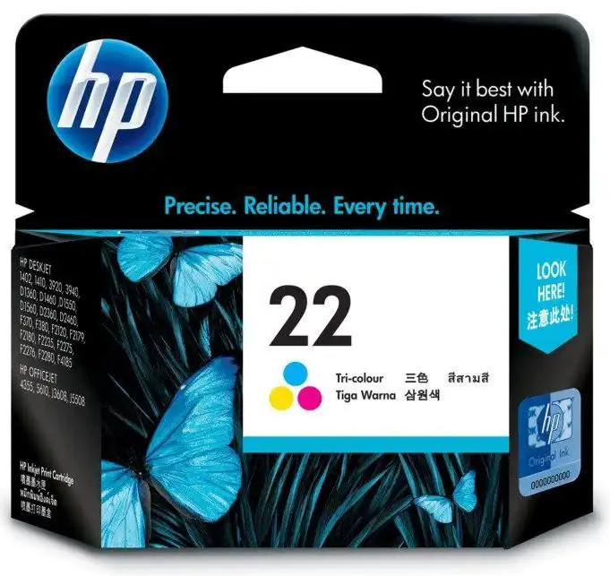 HP 22 彩色噴墨原廠打印墨盒 #C9352aA