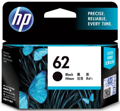 HP 62 Black Original Ink Cartridge #C2P04aa