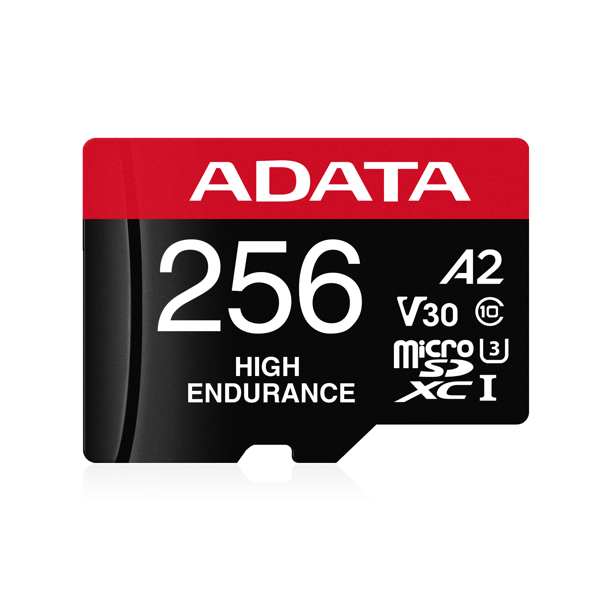 AData HighEndurance 256Gb (V30, UHS-I_U3, 100Mb/s) MicroSDXC Card w/Adapter #AUsDX256gUi3V30sHA2-RA1