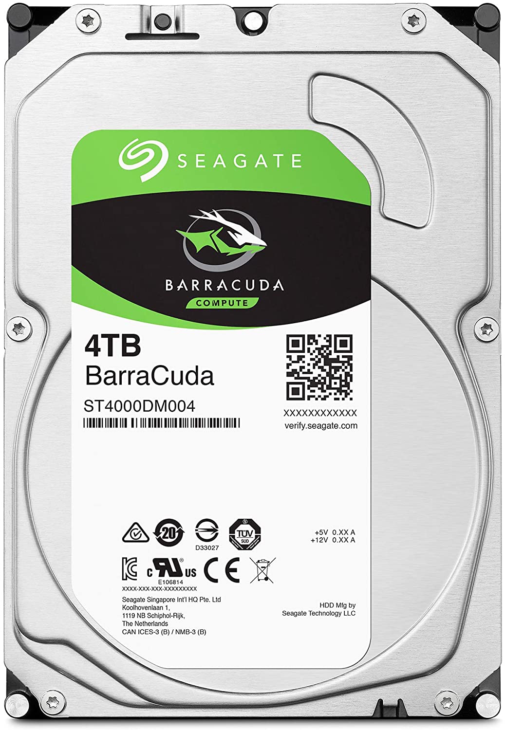 Seagate BarraCuda 4Tb 3.5" Hard Disk (256Mb 5400rpm SATA3) #sT4000DM004