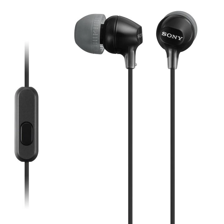 Sony MDR-EX15AP In-Ear Stereo Headphones with Mic (Black)