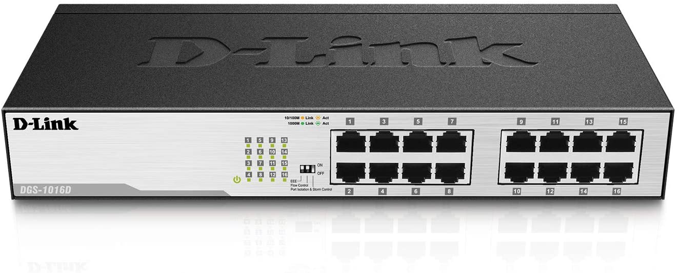 D-Link DGS-1016D 16port Gigabit Switch 網絡交換器 (Rackmount)