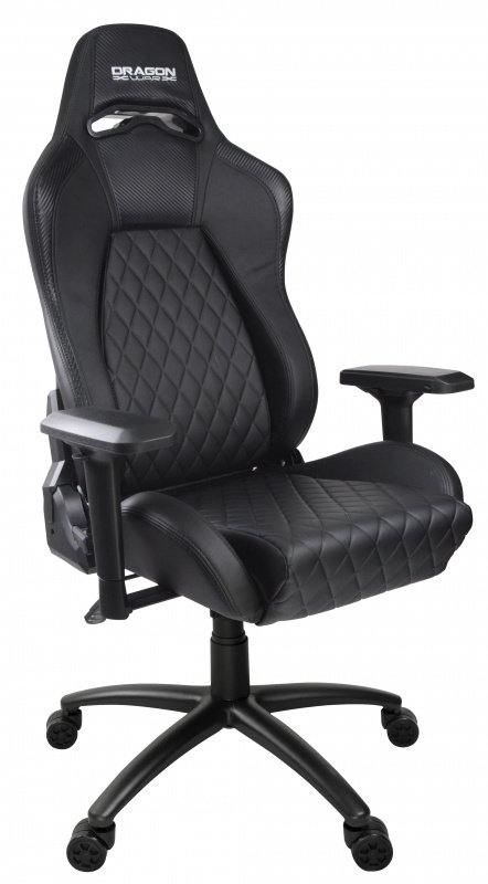 Dragon War GC-012 Professional Carbon Fiber Ergonomic Office Seat Gaming Chair (Black)
