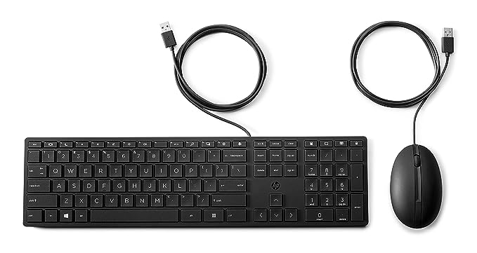 HP 320MK Desktop Corded Keyboard & Optical Mouse - Usb (Black) #9sR36AA#UUF