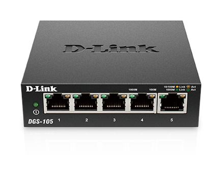 D-Link (金屬外殼) 5位 Gigabit 桌上型交換器 #Dgs-105