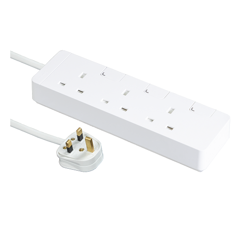 Schneider AvatarOn Extend 13A 3Head Power Strip with individual switch (3M) #TsH33_3_WE_C5