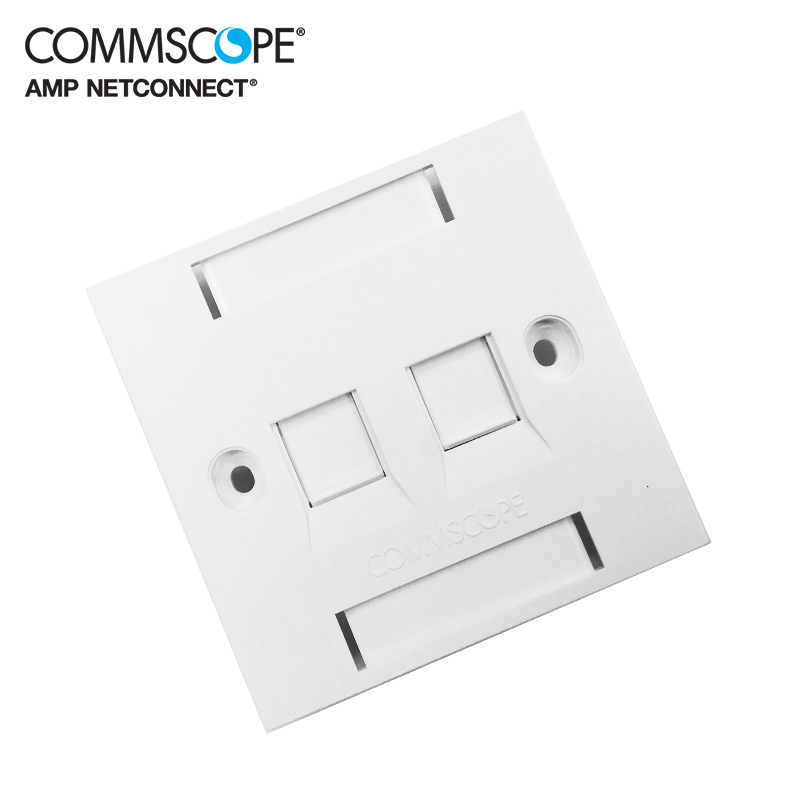 CommScope(AMP) 雙孔網線插座面板 #1859050-1