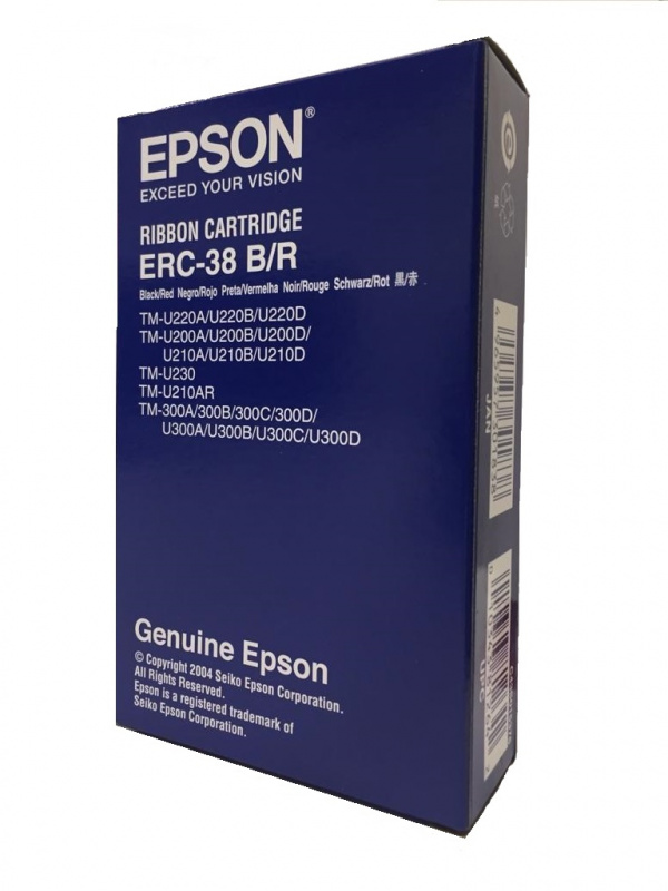 Epson ERC-38_B/R Black+Red Ribbon Cartridge #C43s015376